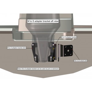 Motor to Side Mount Adapter Black